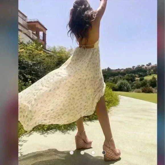 New with tags ASOS DESIGN high low hem tie front beach maxi dress - Picture 9 of 10